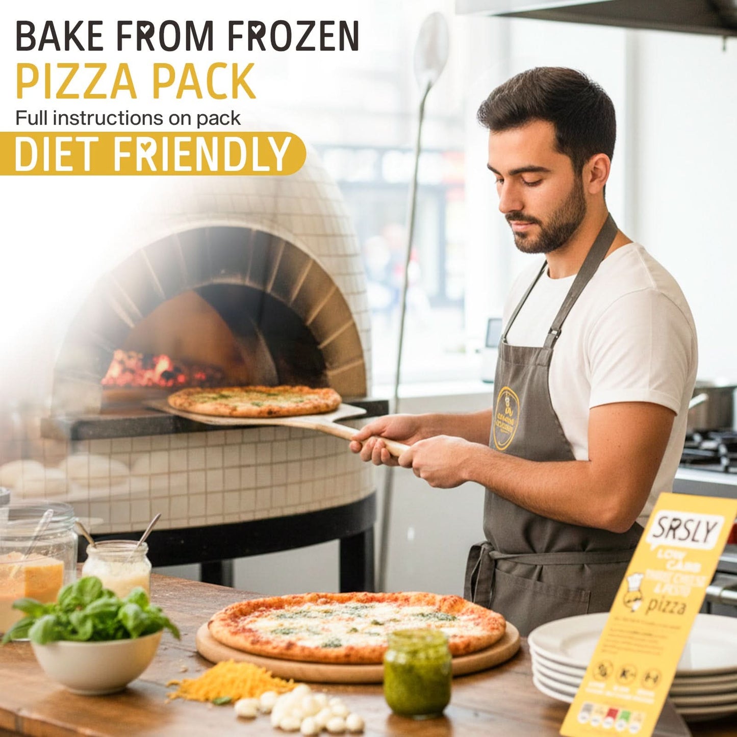 Three Cheese & Pesto Pizza