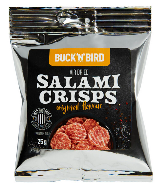 Buck 'N' Bird Original Air-dried salami crisps 25g pack
