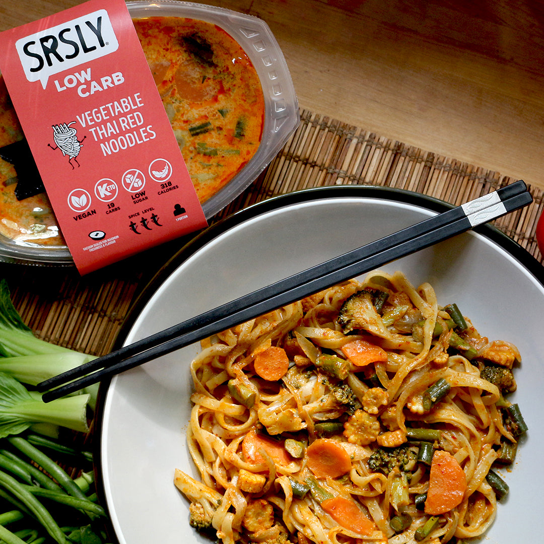 Sienna SRSLY Low Carb Spicy Thai Red Noodles Ready Meal -  Vegan