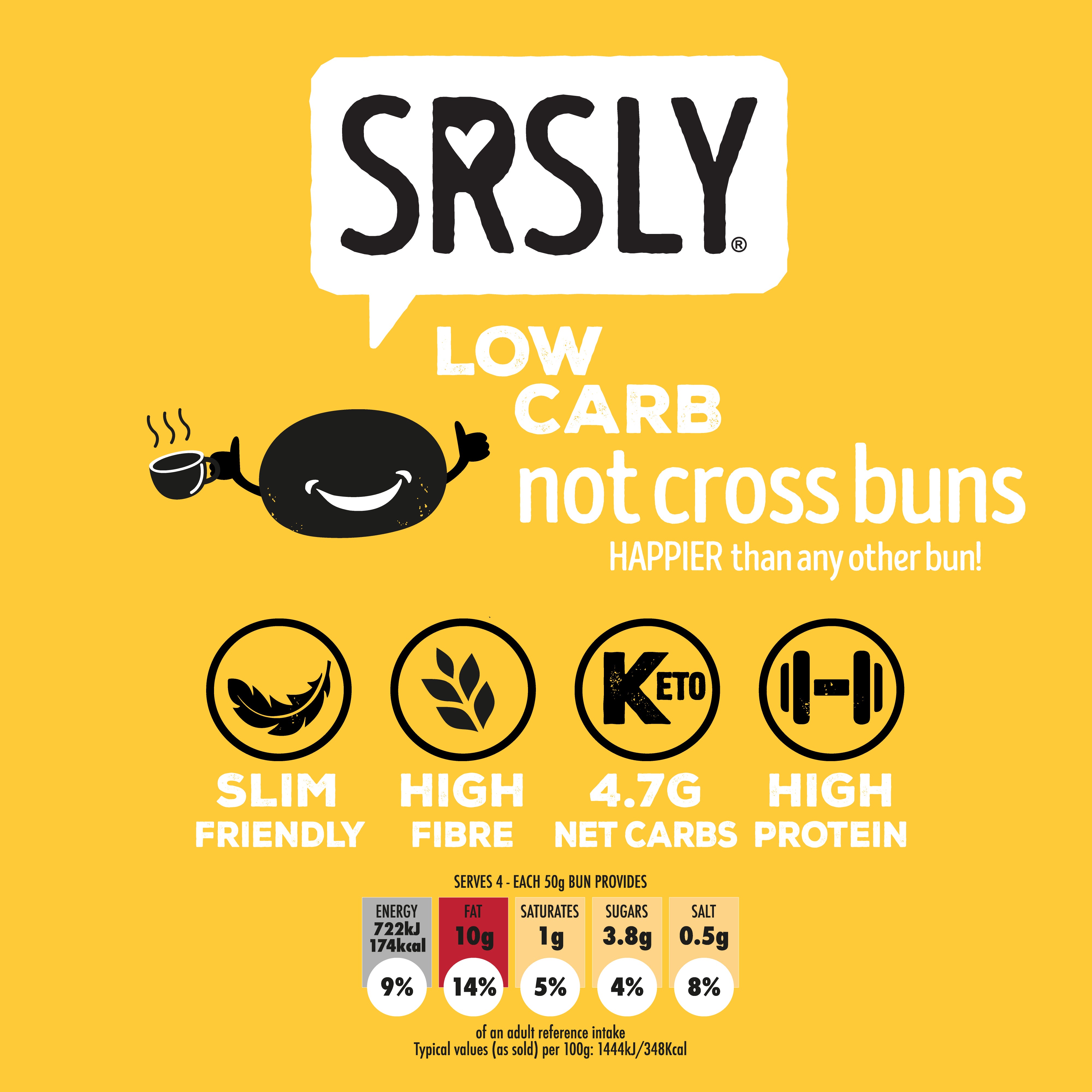Gold SRSLY Low Carb Not Cross Buns 4 Pack