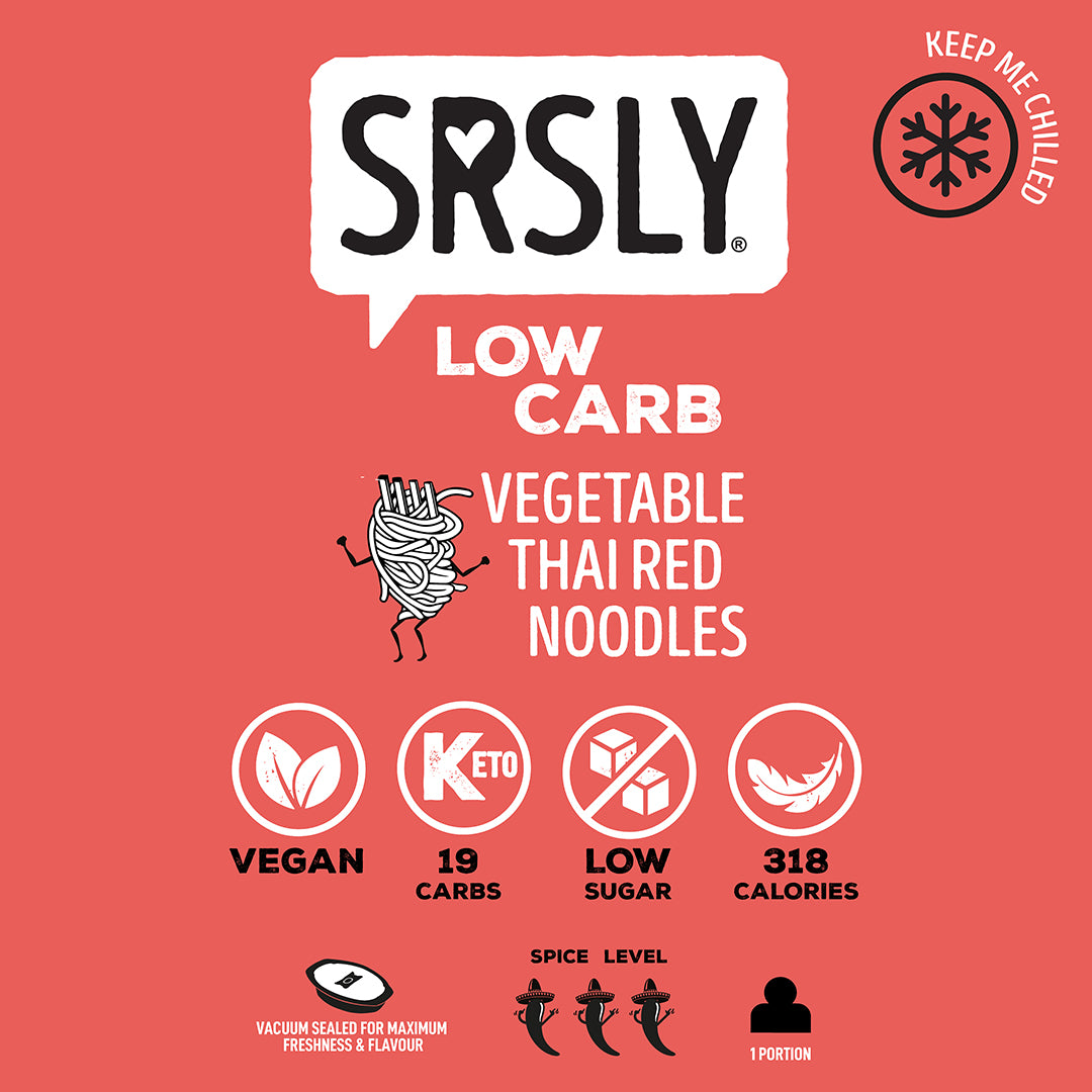 Tomato SRSLY Low Carb Spicy Thai Red Noodles Ready Meal -  Vegan