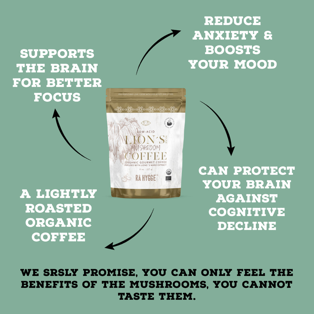 Rå Hygge Organic Ground 'Focus' Coffee - Lightly Roasted