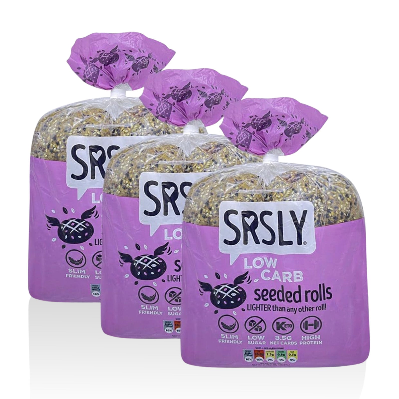 Seeded Artisan Bread Rolls x 4