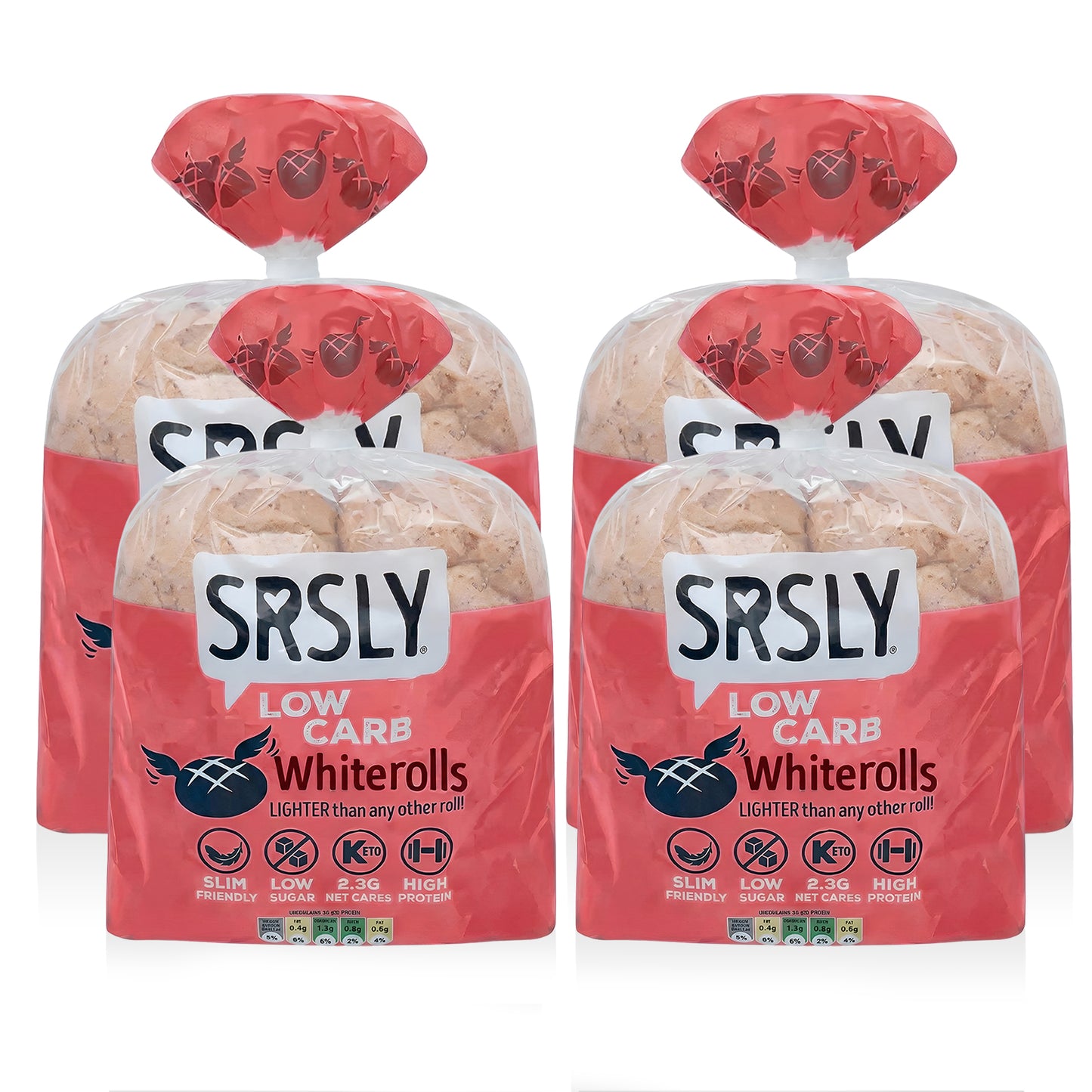 White Hot Dog Rolls x 4