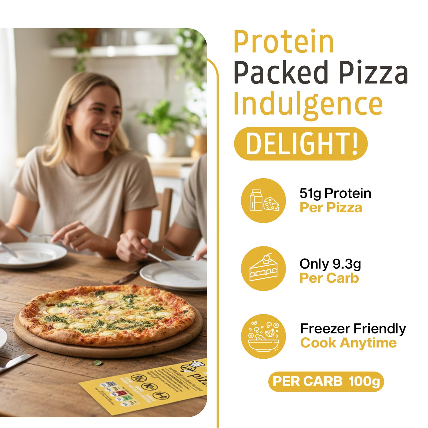 Three Cheese & Pesto Pizza