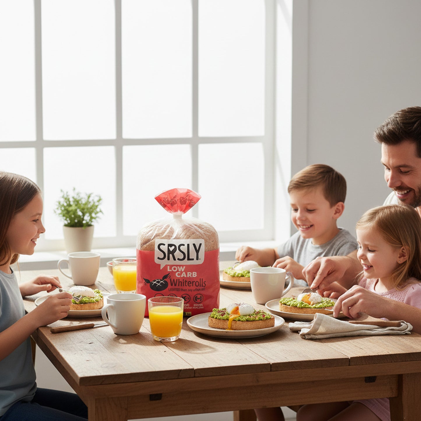 White Hot Dog Rolls x 4