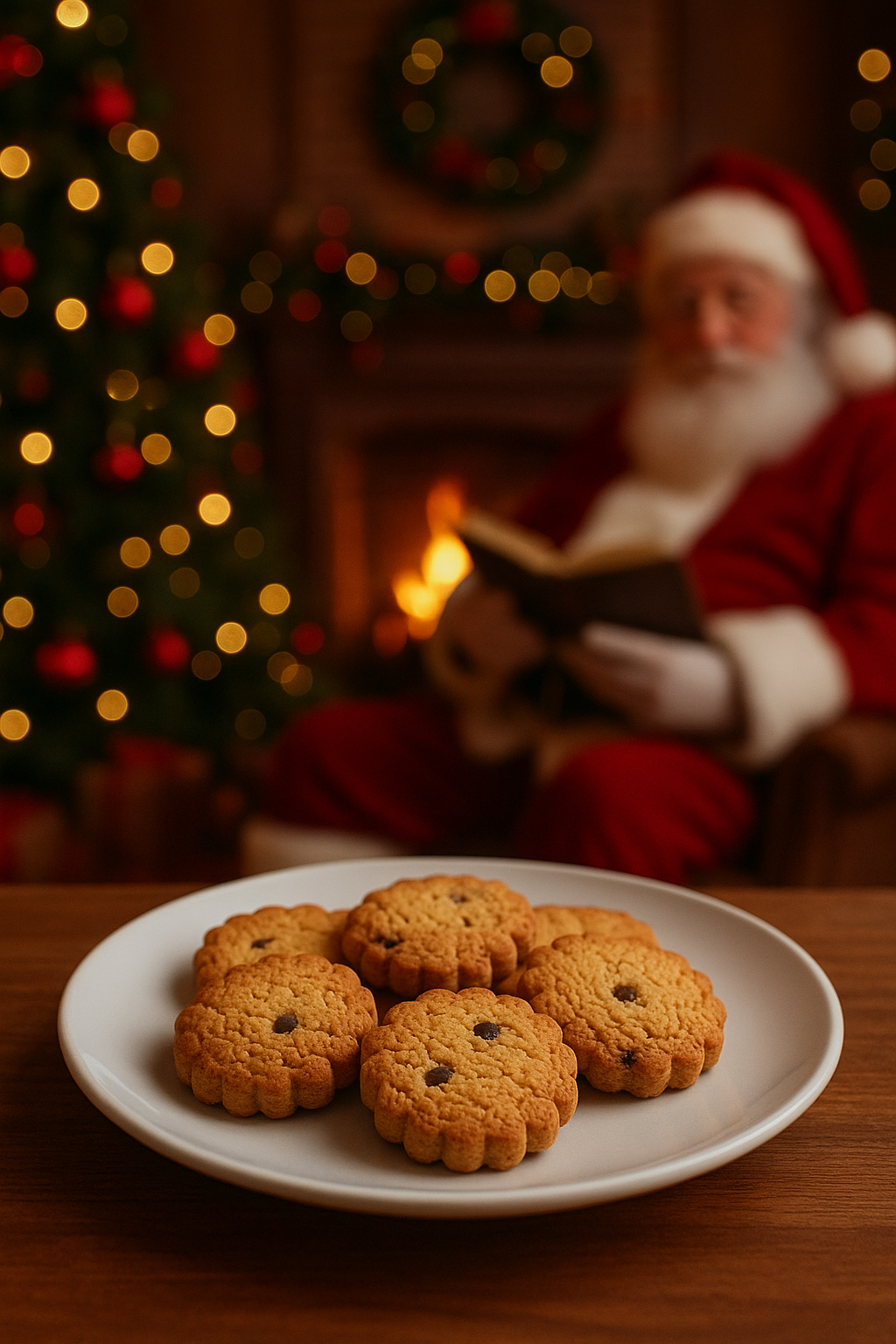 Santa's Chocolate Chip Christmas Biscuits 122g