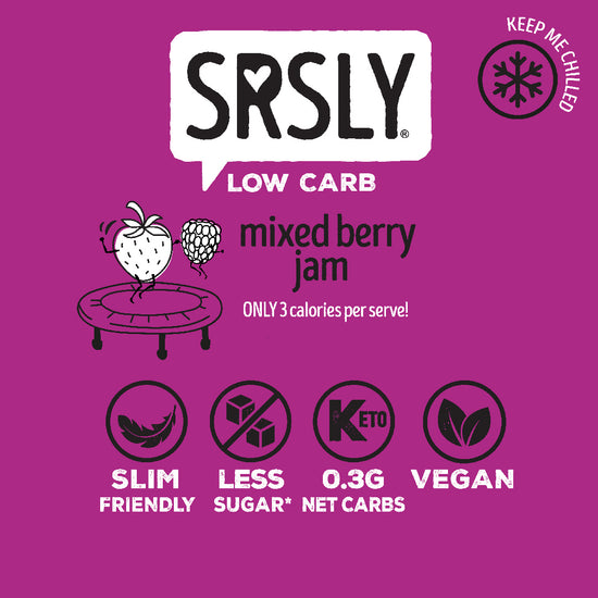 Medium Violet Red SRSLY Low Carb Mixed Berry Jam (190g)