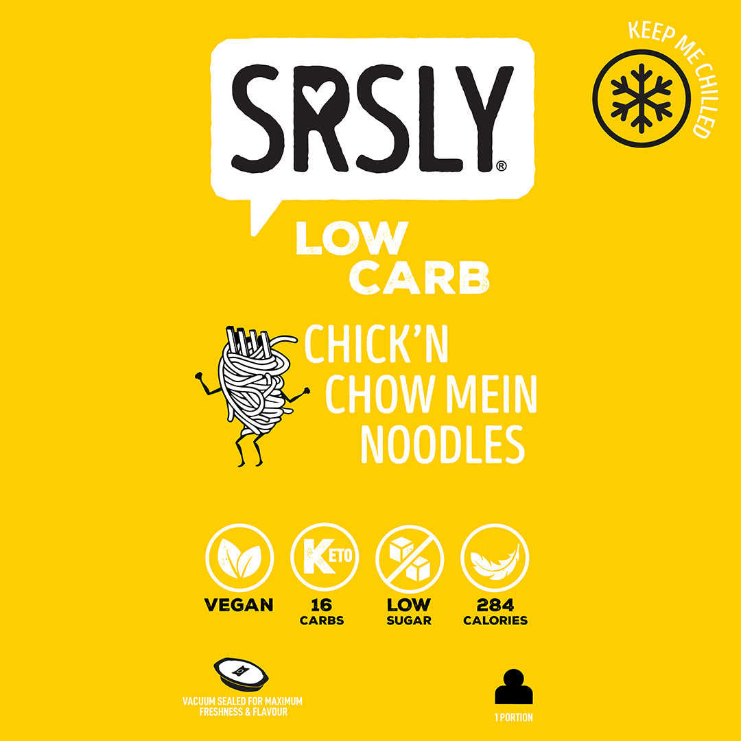 Gold SRSLY Low Carb Chick'n Chow Mein Ready Meal - Vegan