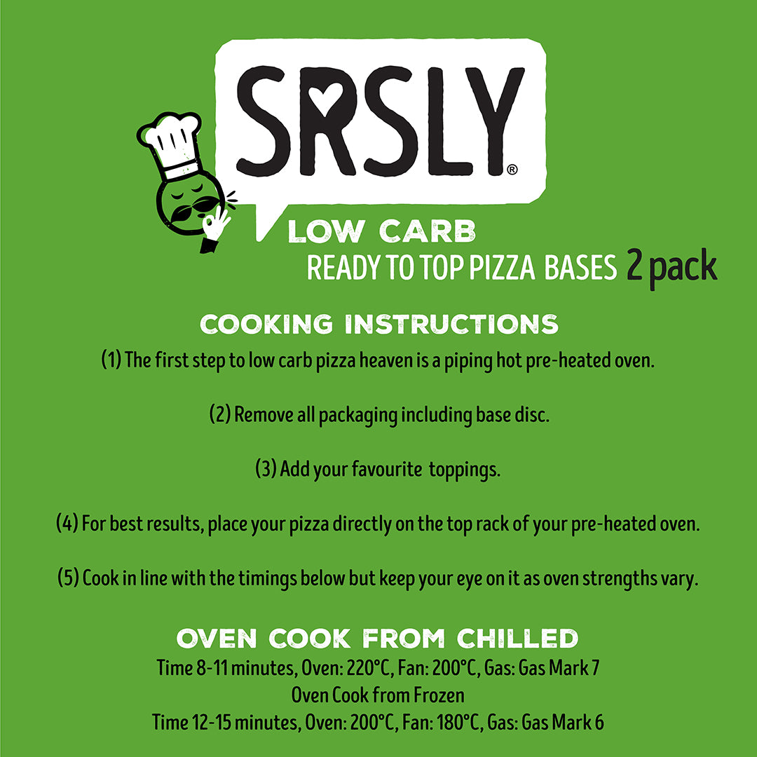 SRSLY Low Carb Ready to Top Pizza Bases Twin Pack 9