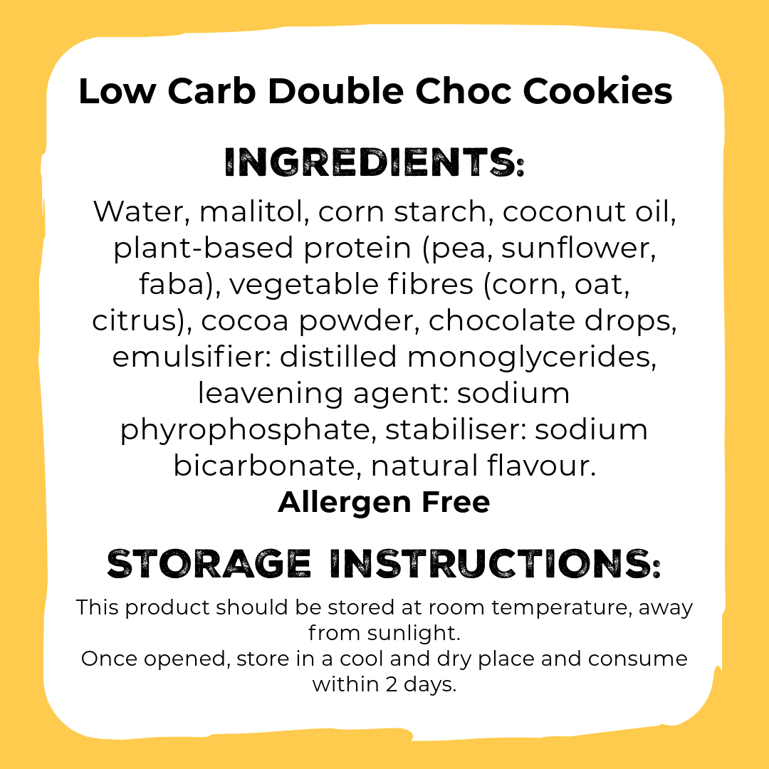 SRSLY Low Carb Sugar Free Double Chocolate Biscuits (122g)