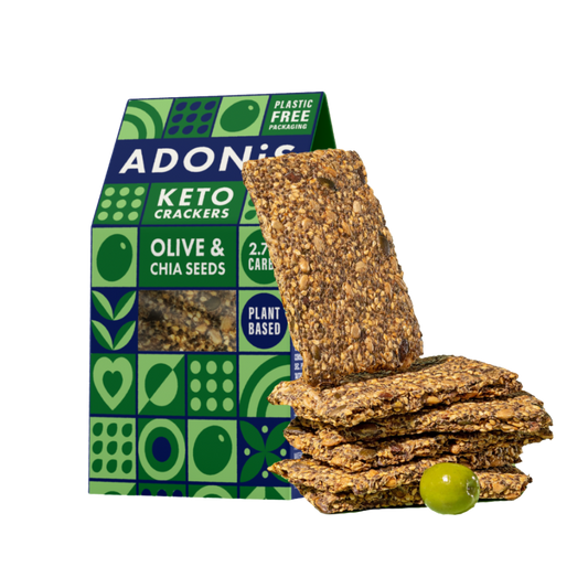 ADONIS - Olive & Chia Seeds Keto Crackers alt