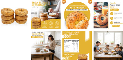 Sesame Bagels Sliced x 2