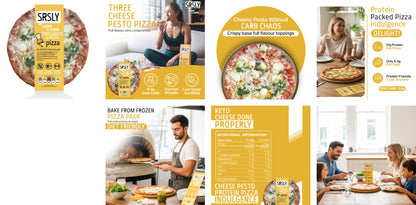 Three Cheese & Pesto Pizza