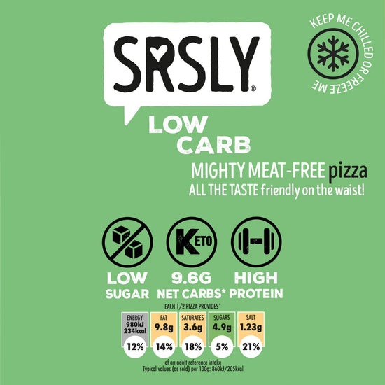 Dark Sea Green SRSLY Low Carb Mighty Meat Free Vegetarian Pizza