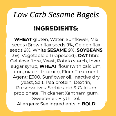 Sesame Bagels Sliced x 2