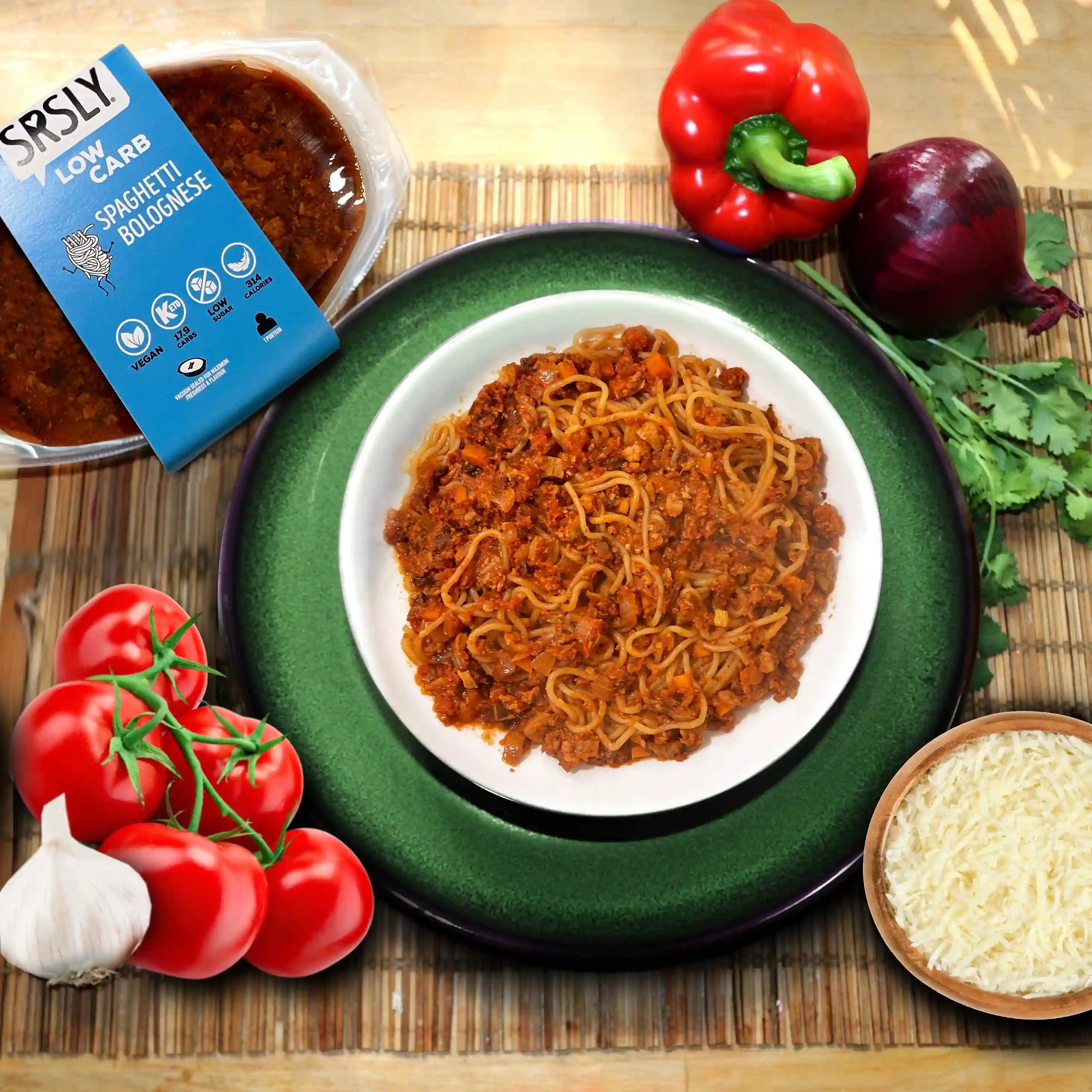 SRSLY Low Carb Spaghetti Bolognese Ready Meal - Vegan