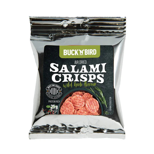 Buck 'N' Bird Wild Herb Air-dried salami crisps
