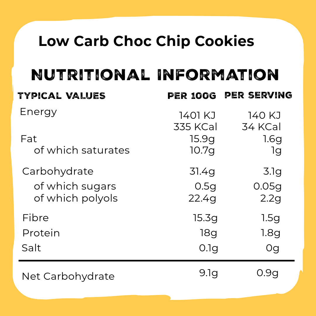 SRSLY Low Carb Sugar Free Chocolate Chip Biscuits (122g)