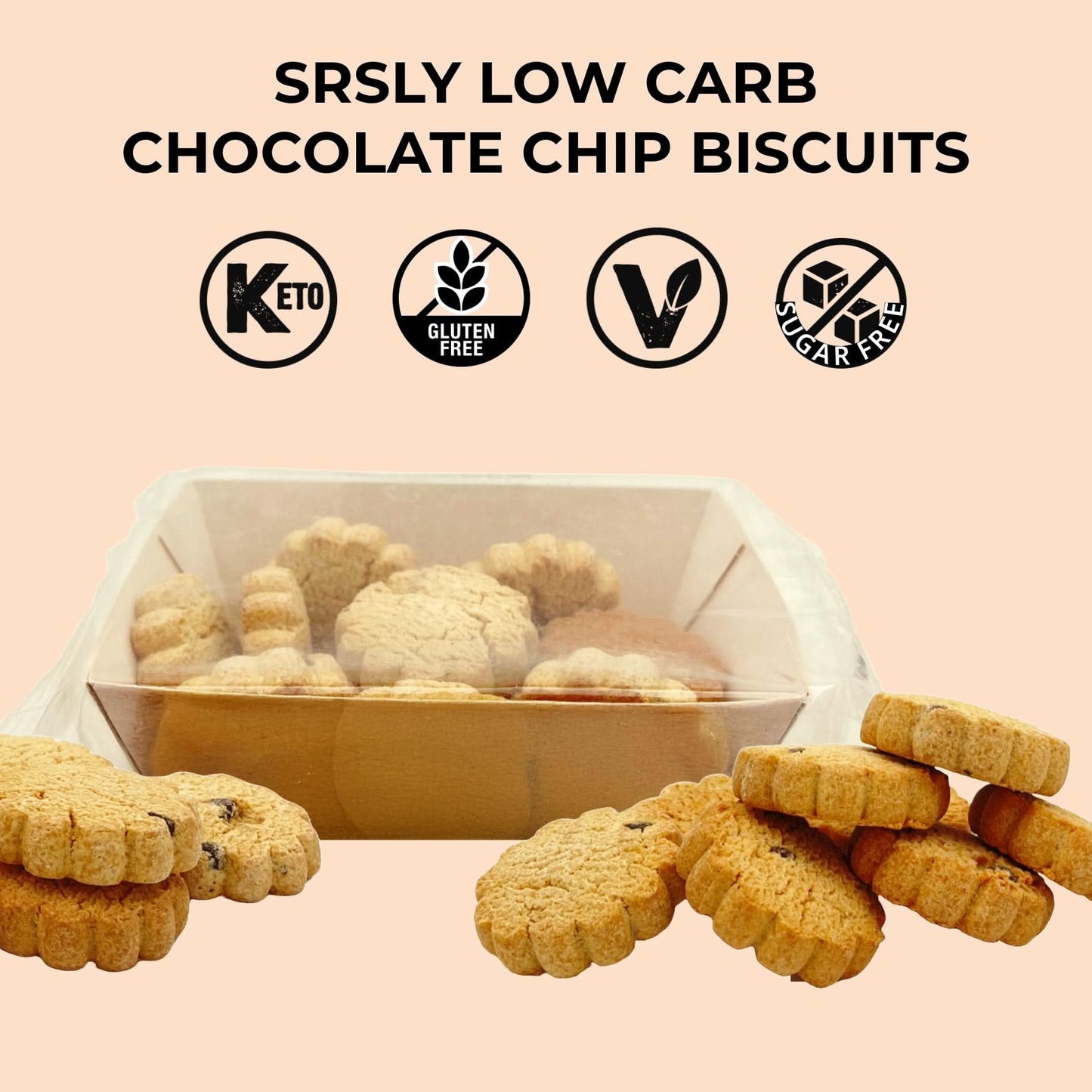 Chocolate Chip Biscuits (122g) - SRSLY Health