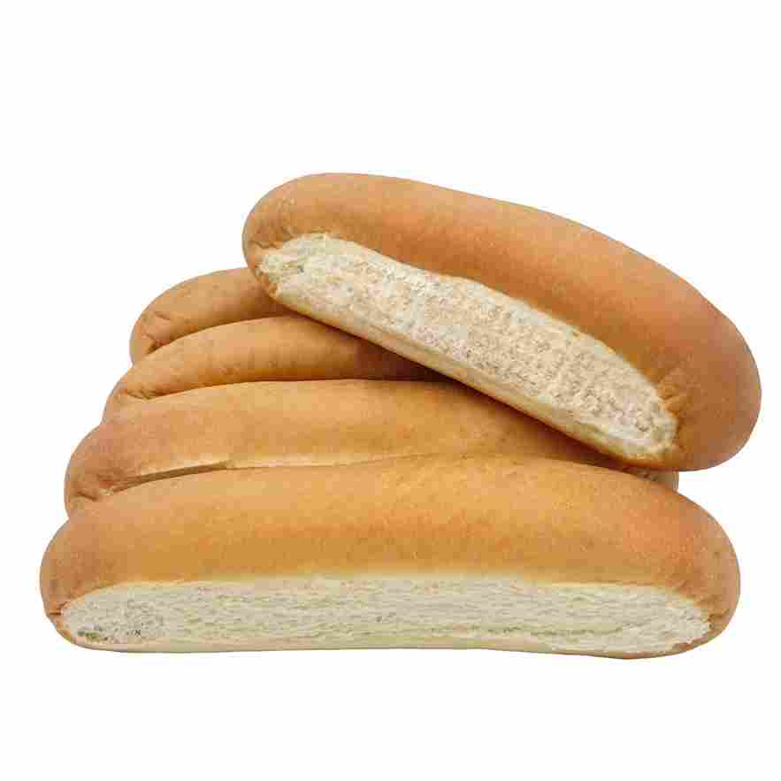 White Hot Dog Rolls x 4