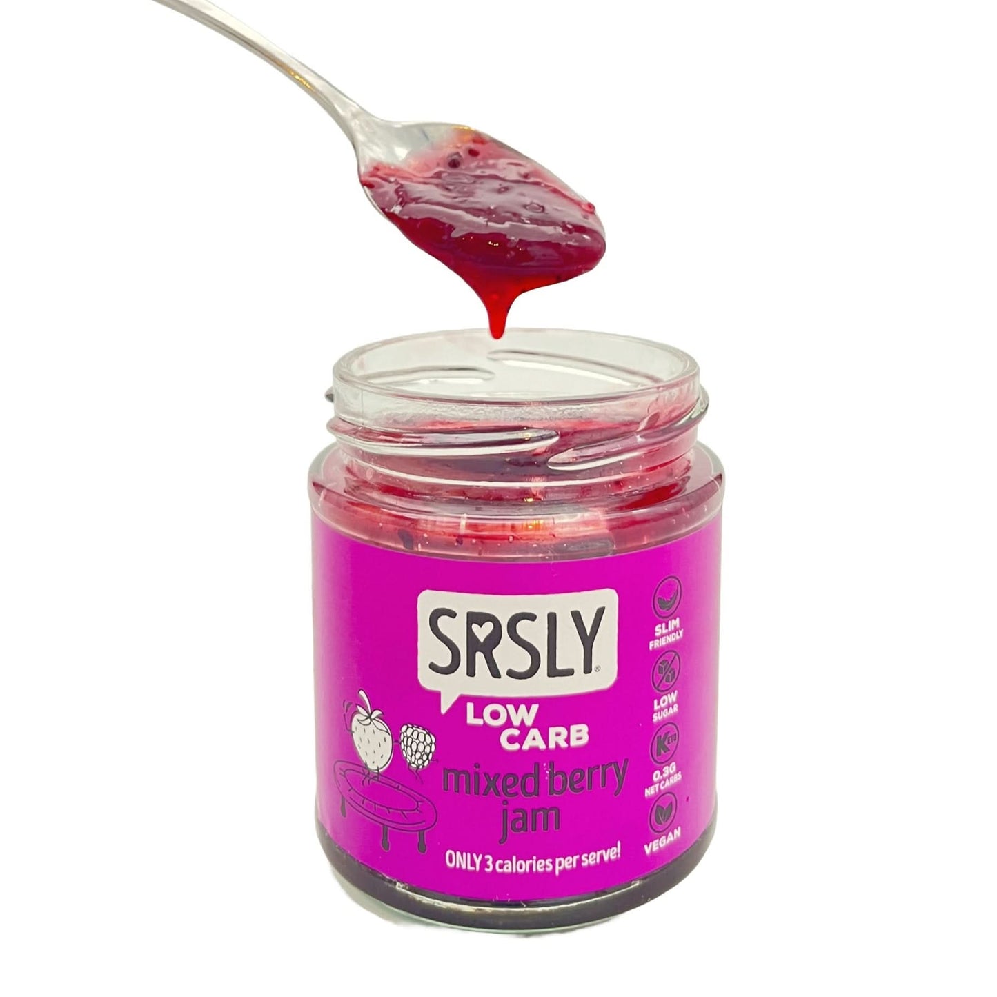 Mixed Berry Jam (190g) - SRSLYLowCarb