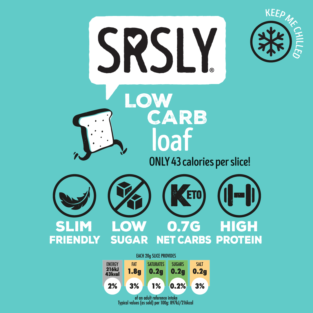 SRSLY Low Carb Bread | Low Calorie Keto Bread | Sliced - SRSLYLowCarb