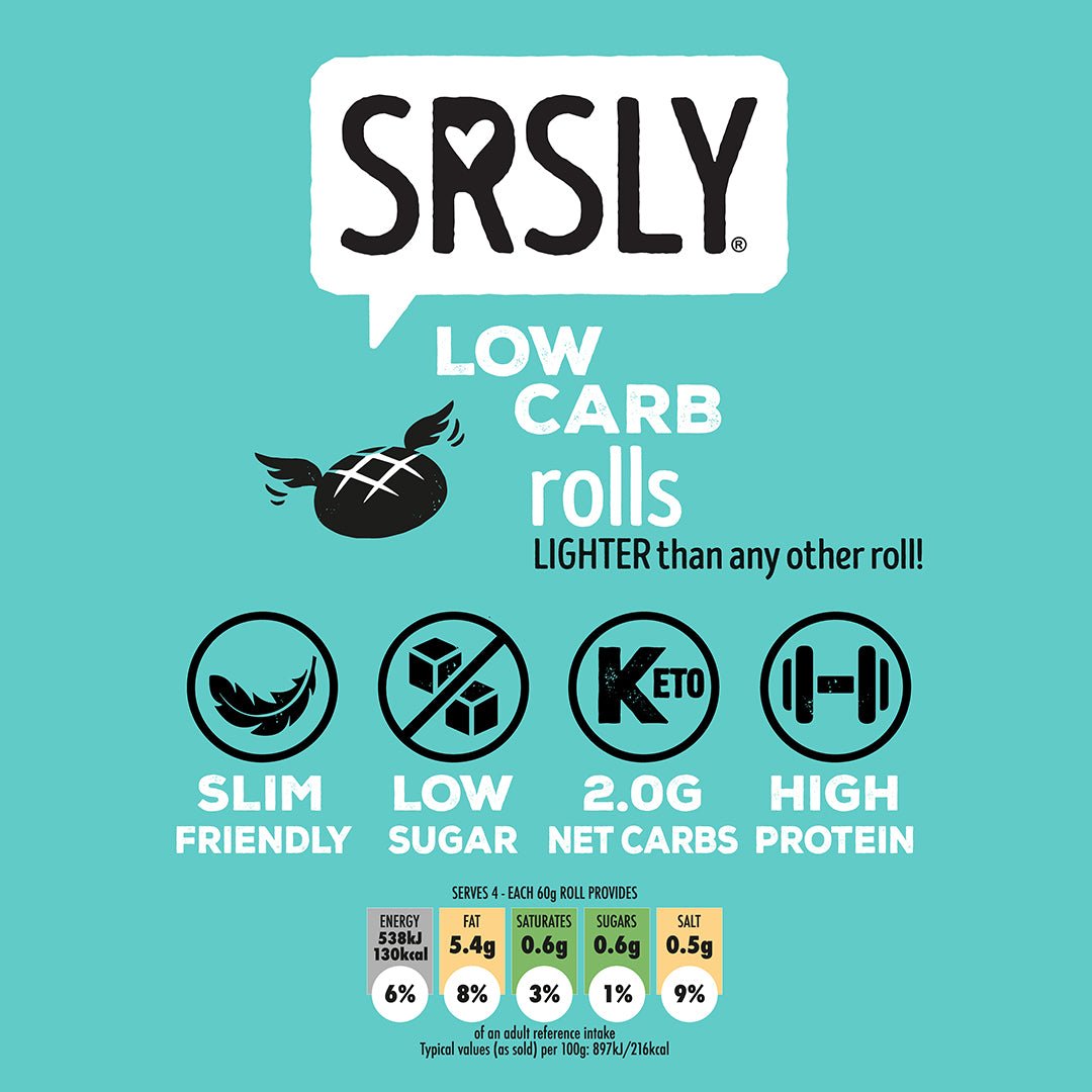 SRSLY Low Carb Bread Rolls 4 Pack - SRSLYLowCarb