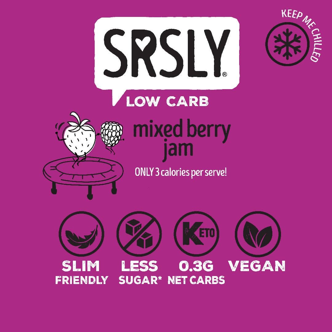 SRSLY Low Carb Mixed Berry Jam (190g) - SRSLYLowCarb