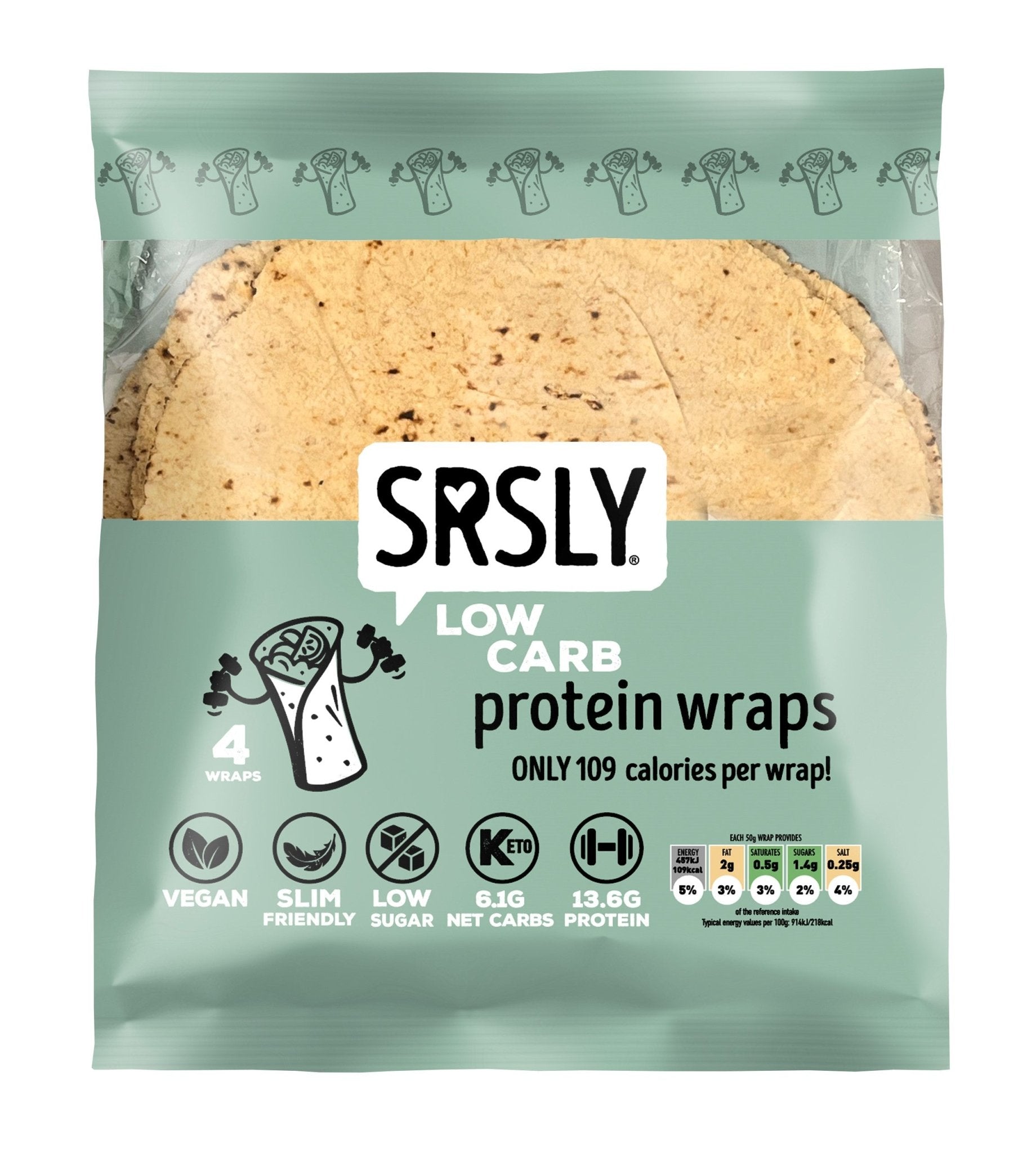 SRSLY Low Carb Protein Wraps (Pack of 4) - SRSLYLowCarb