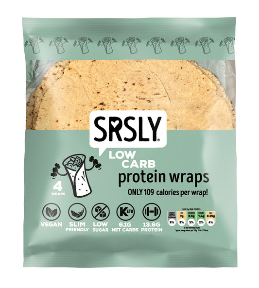 A pack shot of SRSLY low carb wraps test