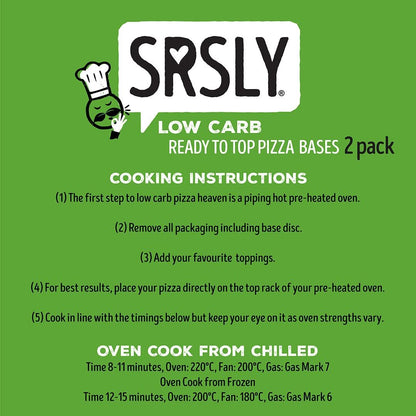 SRSLY Low Carb Ready to Top Pizza Bases Twin Pack 9 - SRSLYLowCarb