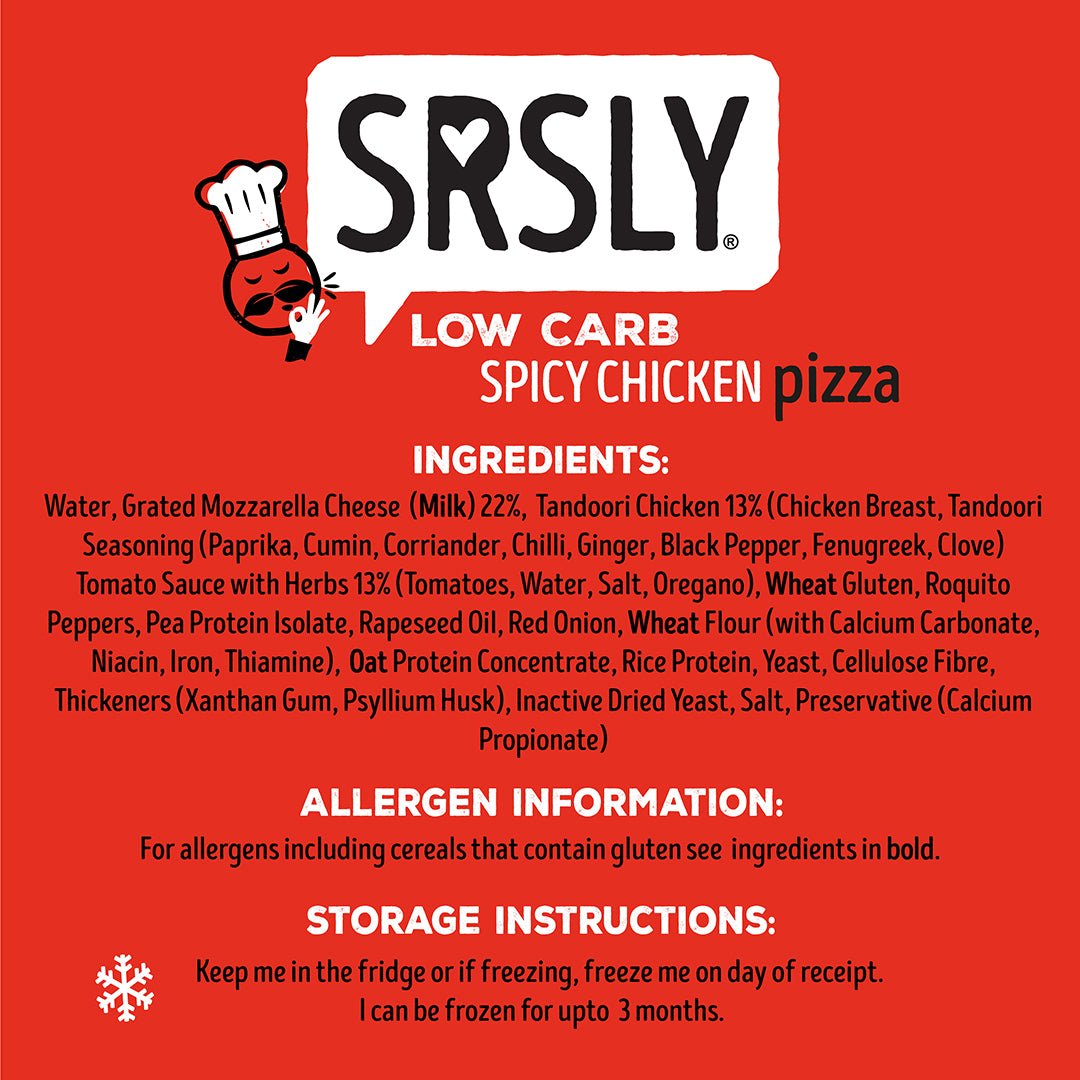 SRSLY Low Carb Spicy Chicken Pizza - SRSLYLowCarb