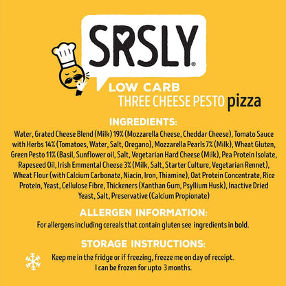 SRSLY Low Carb Three Cheese & Pesto Pizza - SRSLYLowCarb