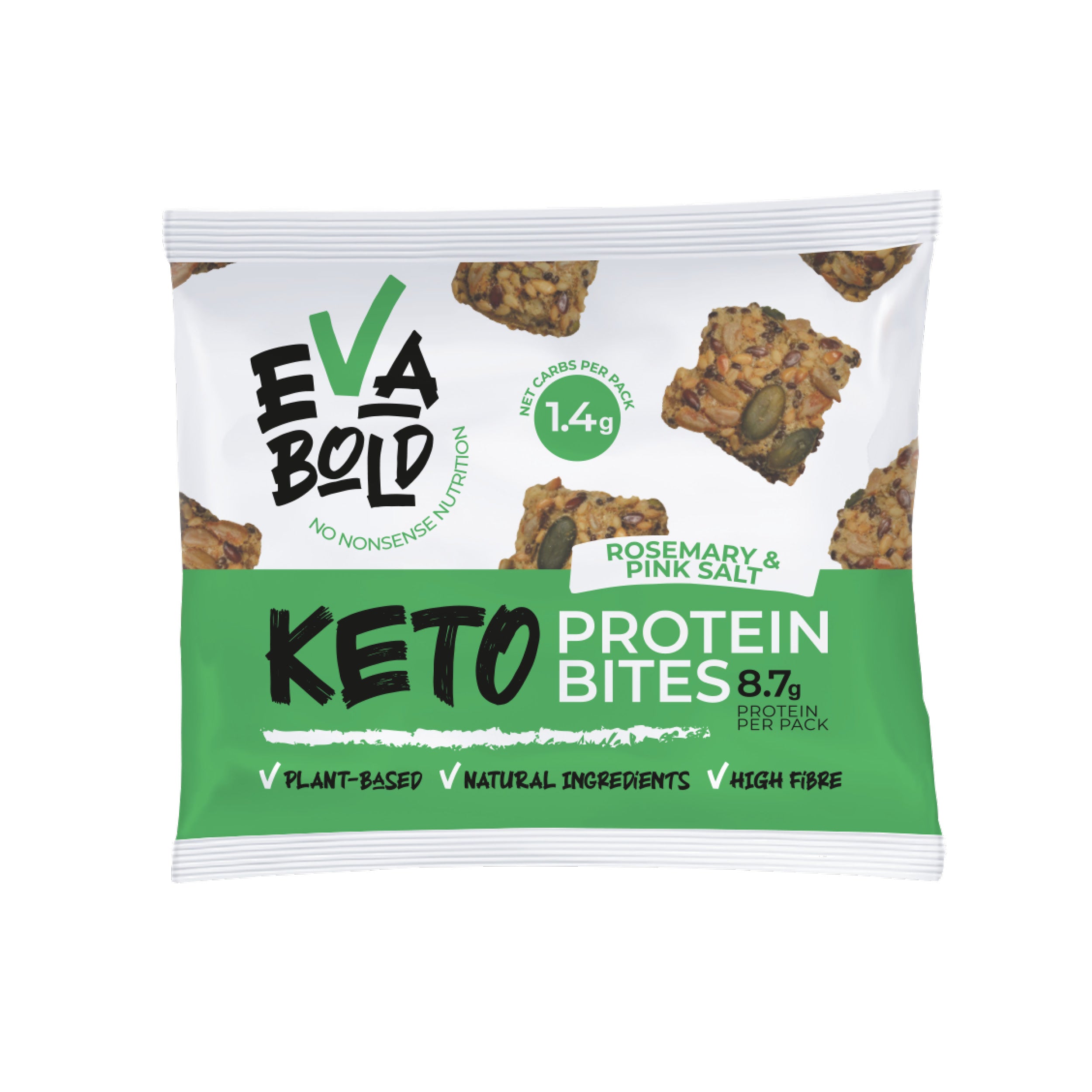 Medium Sea Green Eva Bold - Keto Snack Bites - Rosemary & Pink Salt