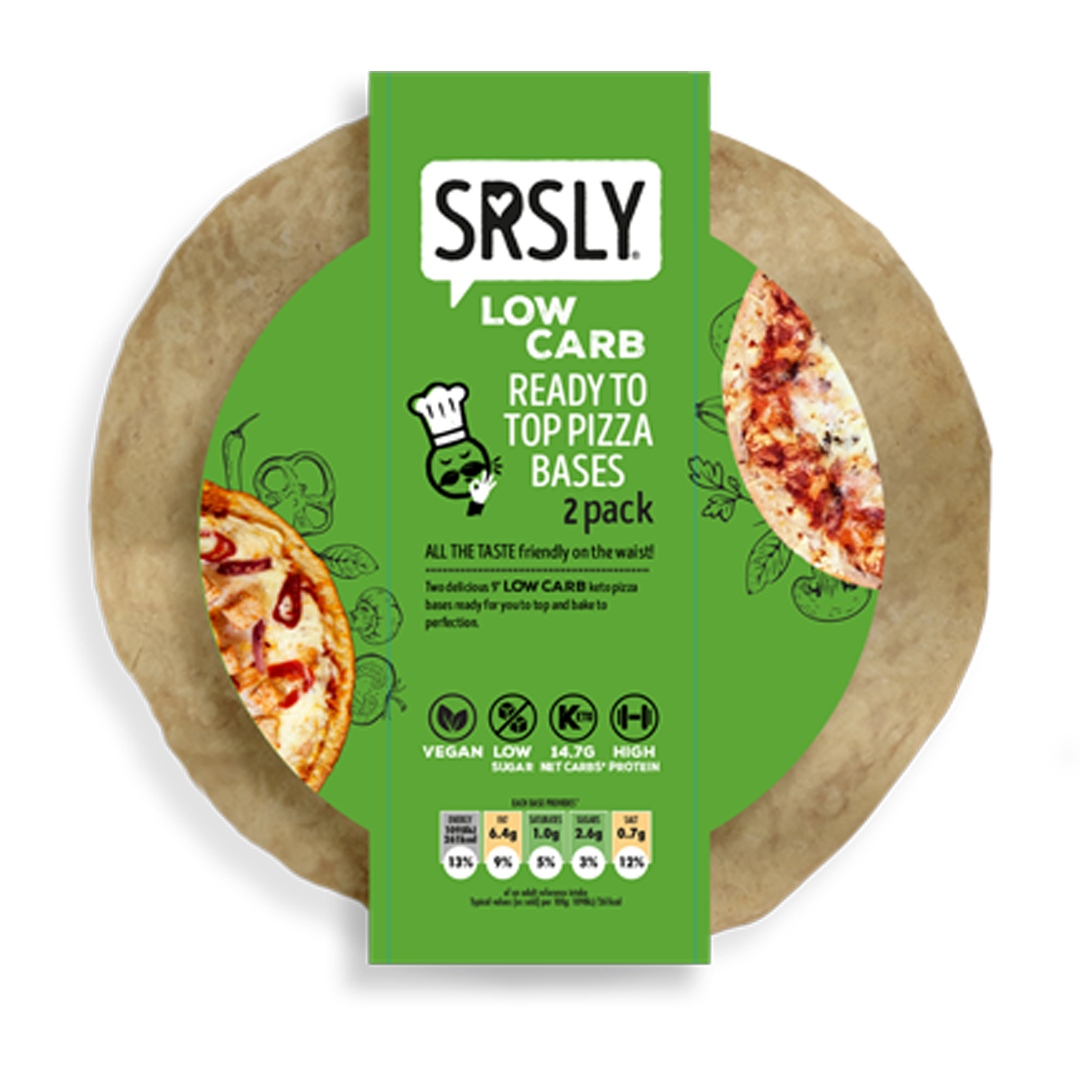 SRSLY Low Carb Ready to Top Pizza Bases Twin Pack 9
