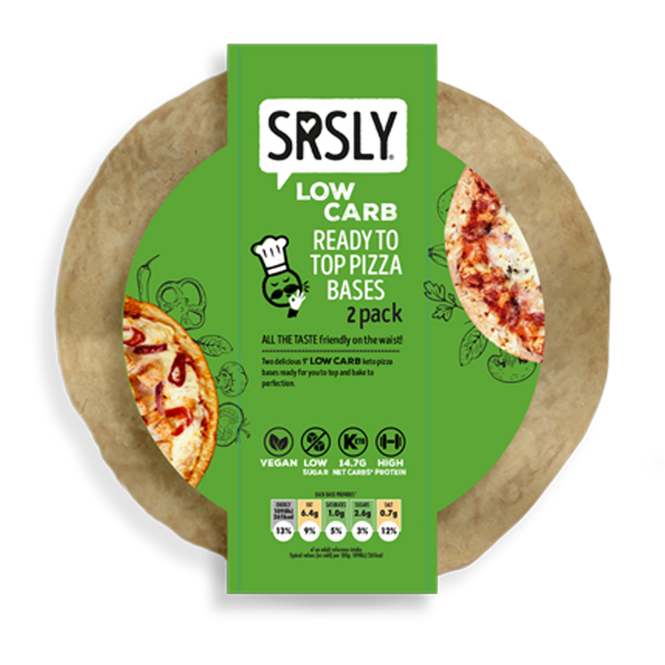 Olive Drab SRSLY Low Carb Ready to Top Pizza Bases Twin Pack 9"